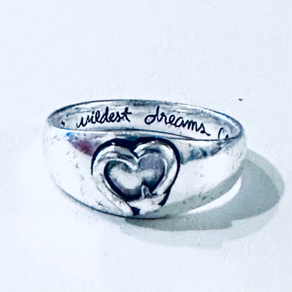 Sterling Heart Ring “May your wildest dreams come true”